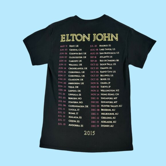 ELTON JOHN The Million Dollar Piano T-Shirt 2015 MENS‎ S - Picture 2 of 3